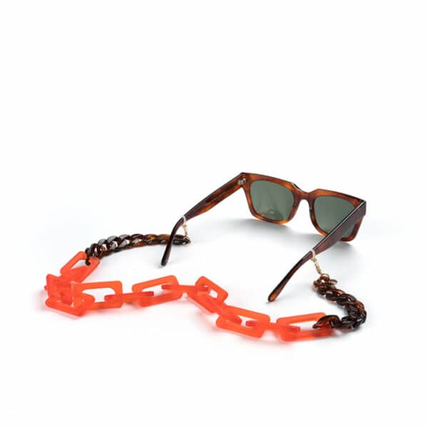 BICOLOR-HAVANNA-ORANGE Sunglasses and cord