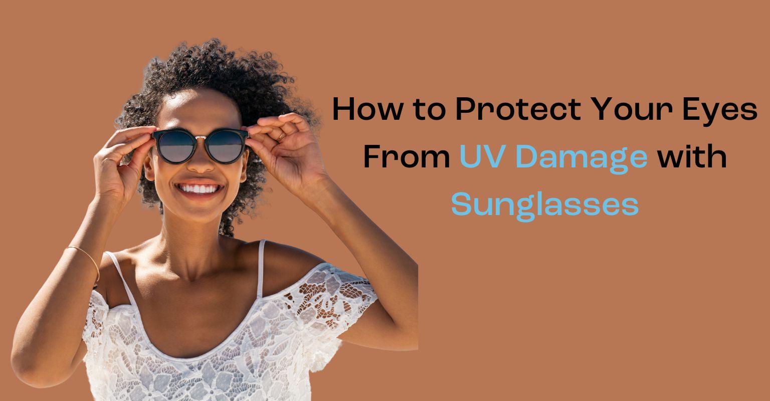 Women wearing sunglasses to protect her eyes from UV rays