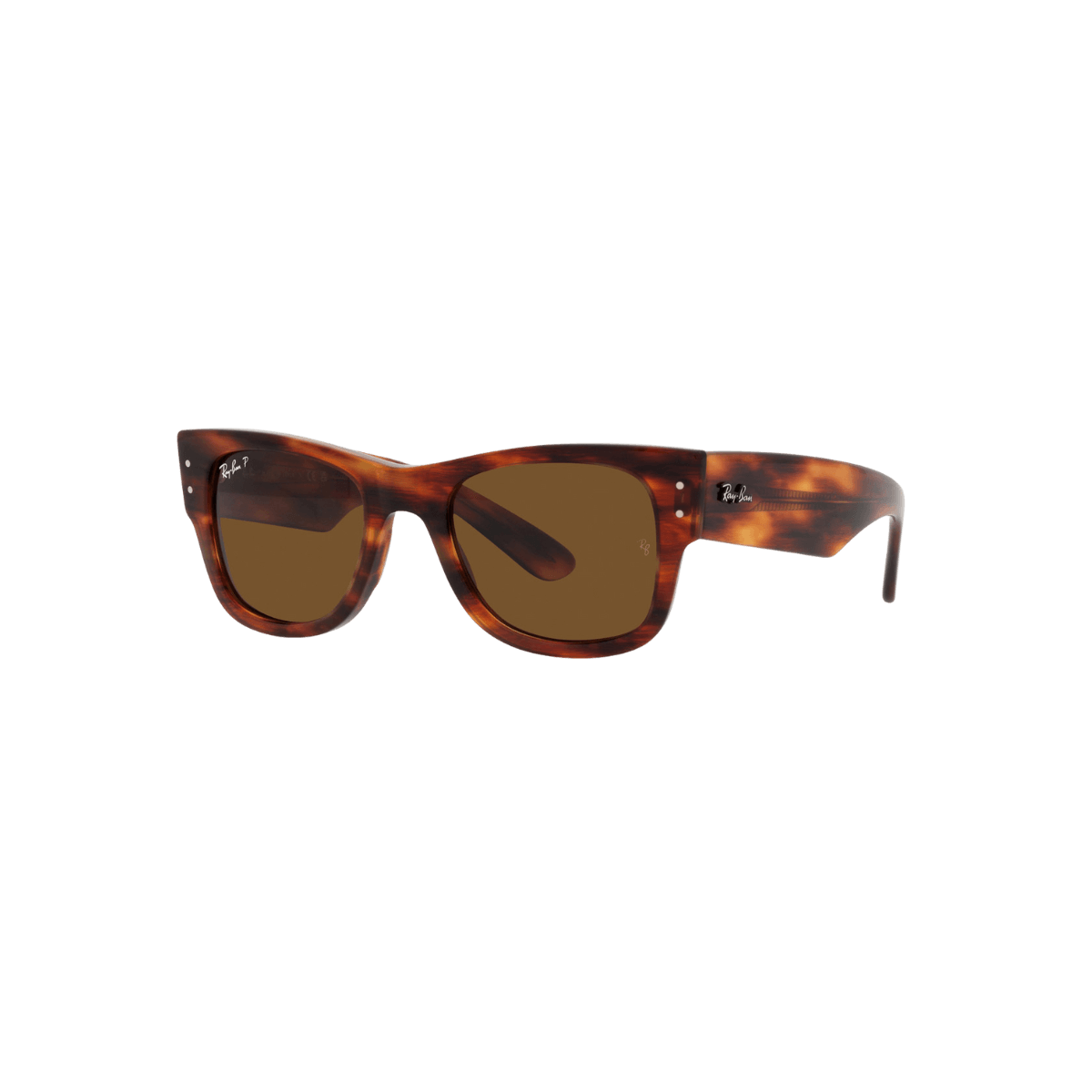 Ray-Ban Mega Wayfarer RB0840S 954/57 Sunglasses - Striped Havanna - Image 2