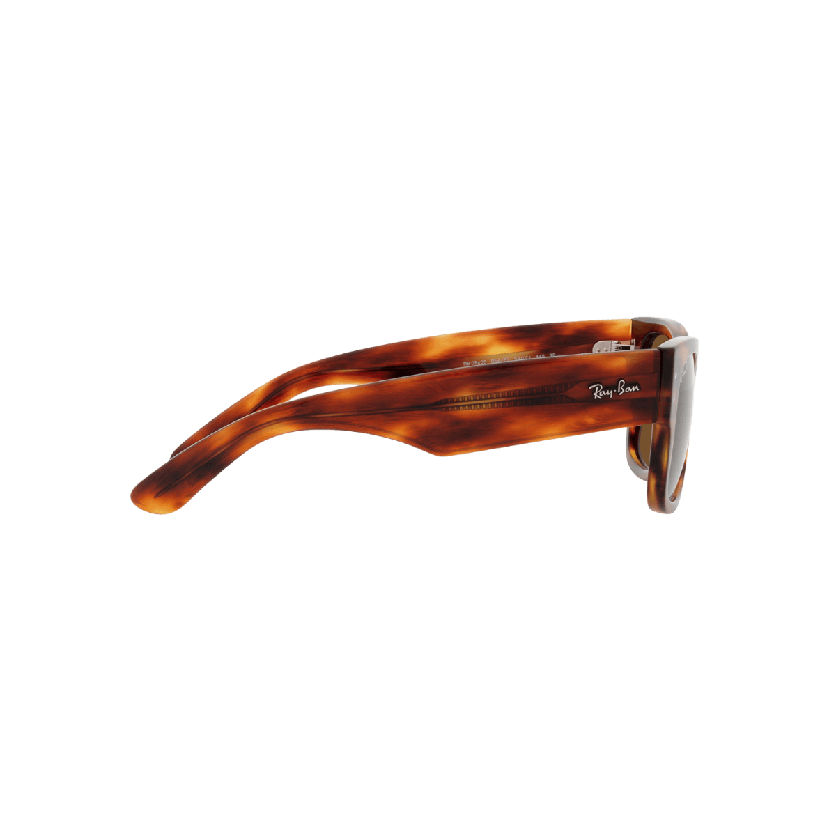 Ray-Ban Mega Wayfarer RB0840S 954/57 Sunglasses - Striped Havanna - Image 4